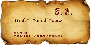 Biró Mercédesz névjegykártya